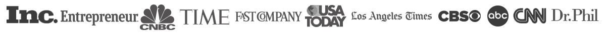As Featured On — Forbes, Inc, Entrepreneur, CNN, ABC News, and more