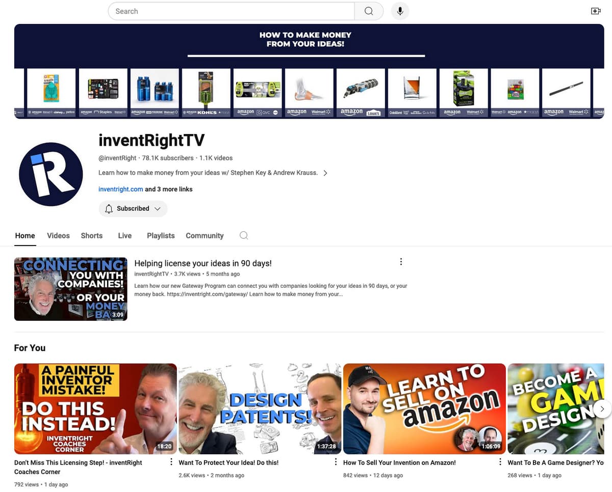 inventRightTV on YouTube