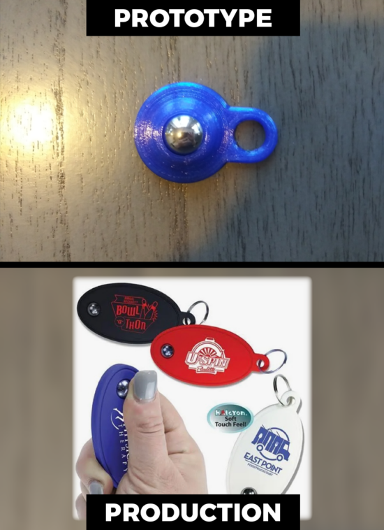 Roll It Fidget Key Tag - Prototype to Production
